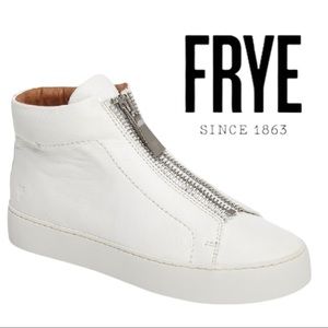 NEW Frye Lena Zip High Italian Leather Sneaker